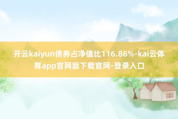 开云kaiyun债券占净值比116.86%-kai云体育app官网版下载官网-登录入口