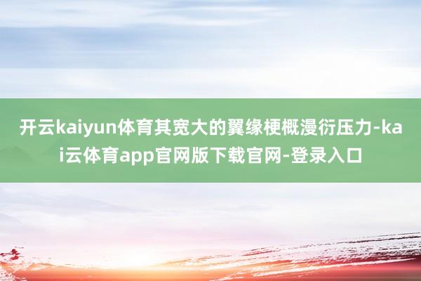 开云kaiyun体育其宽大的翼缘梗概漫衍压力-kai云体育app官网版下载官网-登录入口